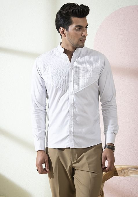 Grey Oxford Ober Shirt For Men
