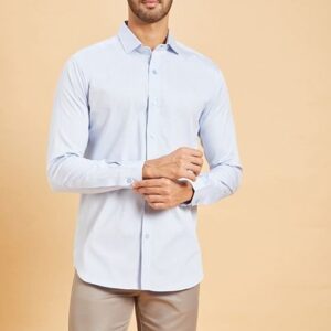 Light Blue Oxford Shirt For Men