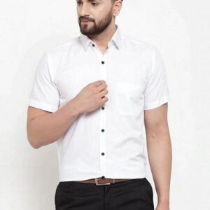 White Cotton Shirt For Men
