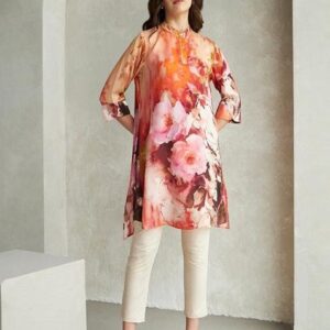 Multicolor Digital Print Rayon Straight Kurta
