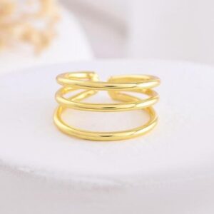 Gold Plated Antitarnish Muti Layer Finger Ring