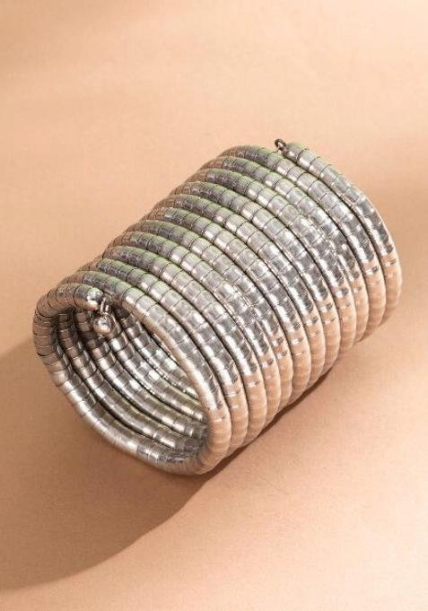 Silver Spiral Bangles