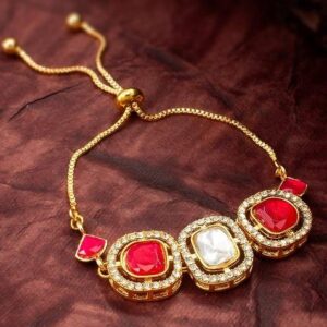 Red Gold Plated Brass Bracelet